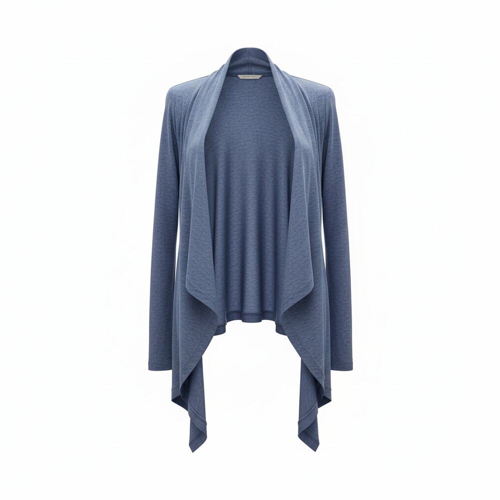 Merrell Cardigan Drape Front Women's Size Small‎ Petite Heather Thumb Holes